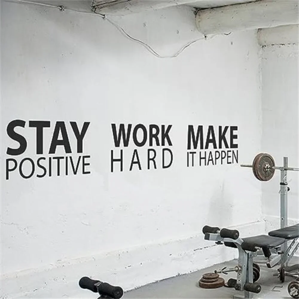 Stay Positive Work Hard Wall Decal Motivational Vinyl Quote Inspirational Decor